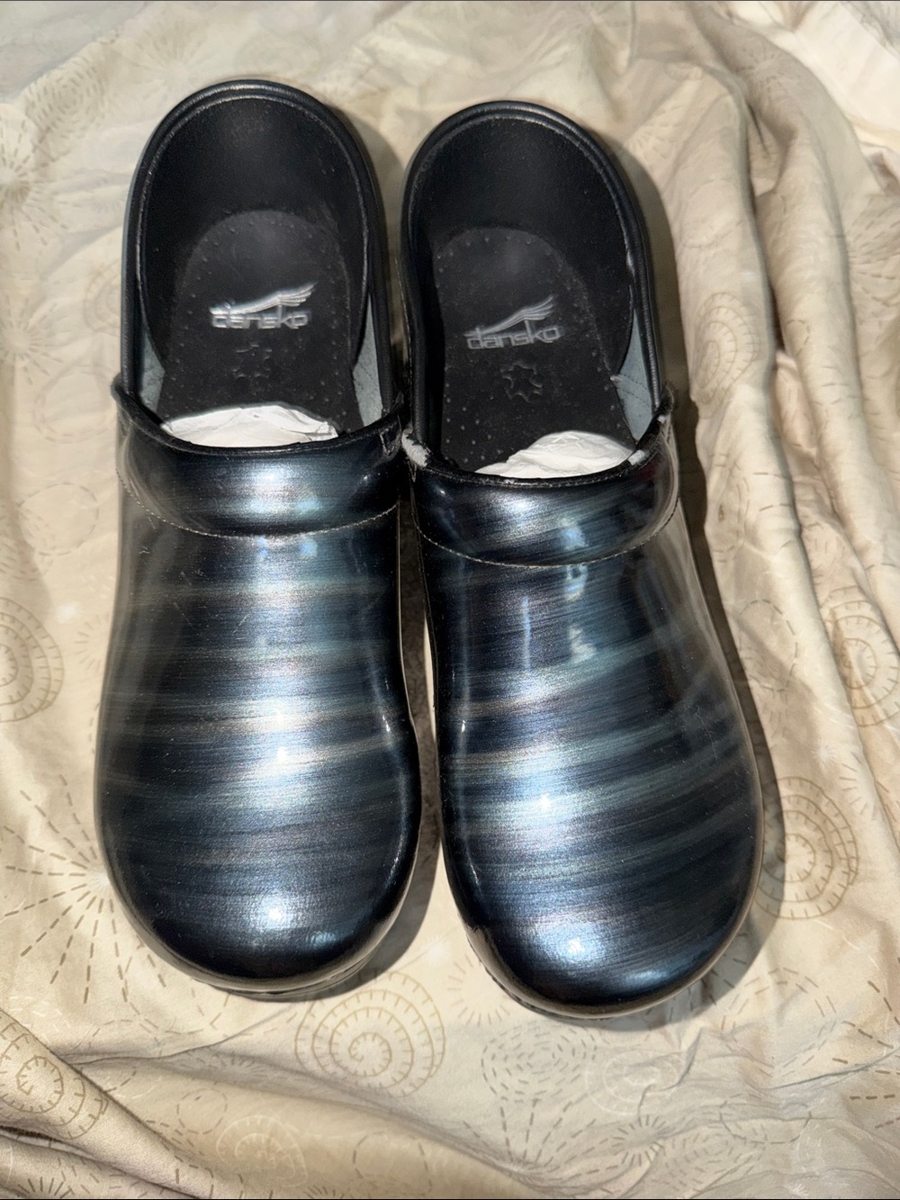 Dansko Black Iridescent Women's Clogs
